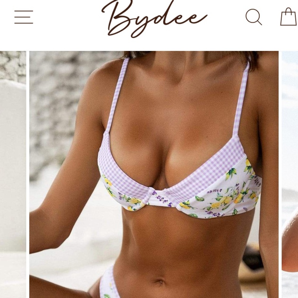 Bydee Australia Paros Bikini Top in Lemonie
